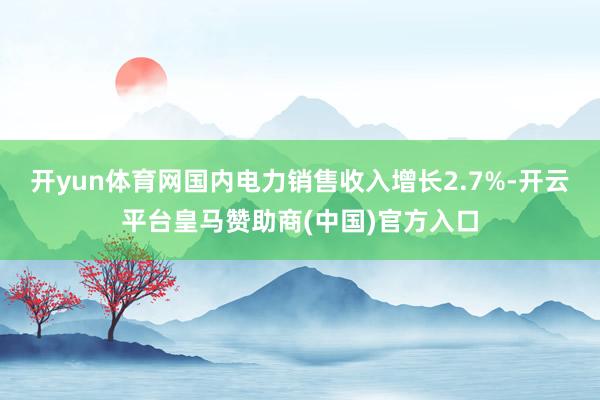 开yun体育网国内电力销售收入增长2.7%-开云平台皇马赞助商(中国)官方入口