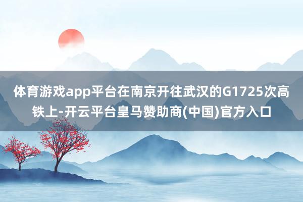 体育游戏app平台在南京开往武汉的G1725次高铁上-开云平台皇马赞助商(中国)官方入口