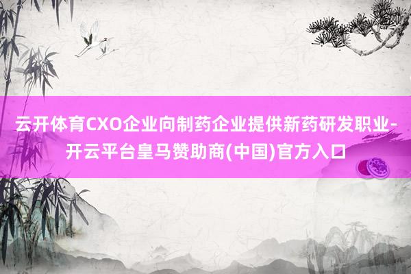 云开体育CXO企业向制药企业提供新药研发职业-开云平台皇马赞助商(中国)官方入口